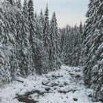 krajobraz podczas zimy w czeskich górach Jablonec nad Nisou Preciosa